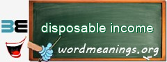 WordMeaning blackboard for disposable income
